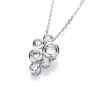 Timeless Rubover Set CZ Pendant With Chain