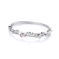 Timeless Rubover Set Pink & Clear CZ Ladies J-jaz Bangle