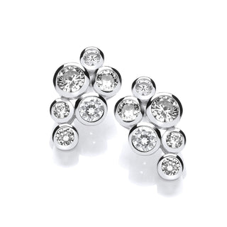 Timeless Style Rubover Set CZ Earrings