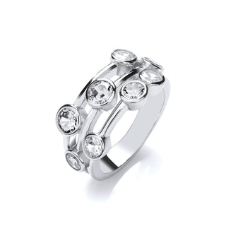 Timeless Style Rubover Set CZ Ring