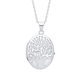 Tree Of Life Silver Oval Locket