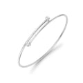 18K White Gold Diamond Crossover Bangle