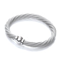 Twist Rh.plated Mesh Bracelet