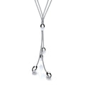 Two-row Mesh Oval Beads 18" Necklace