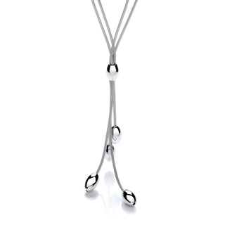 Two-row Mesh Oval Beads 18" Necklace