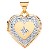 W/y Heart Shape Locket With Diamond