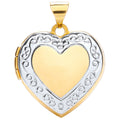 W/y Heart Shape Locket With Edge Design