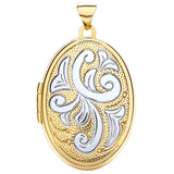 W/y Oval Locket With Design
