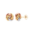 W Y & Rose Gold 11mm Knot Studs