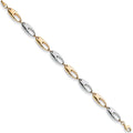 W & Yellow Gold 8mm Fancy Bracelet