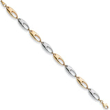 W & Yellow Gold 8mm Fancy Bracelet