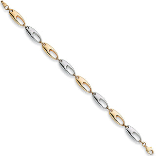 W & Yellow Gold 8mm Fancy Bracelet