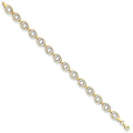 W & Yellow Gold 8mm Fancy Oval Linked Bracelet 4g (£630)