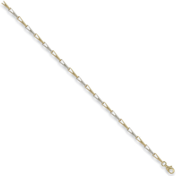 W & Yellow Gold Fancy Bracelet 2.8g