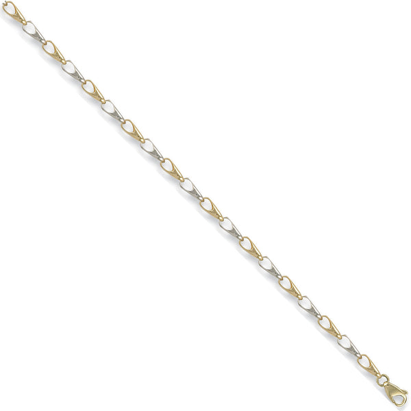 W & Yellow Gold Fancy Bracelet 4.2g