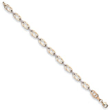 W & Yellow Gold Fancy Bracelet 4.4g