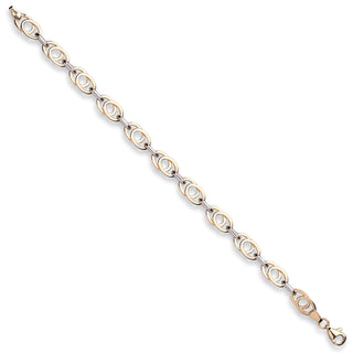 W & Yellow Gold Fancy Bracelet 4.4g