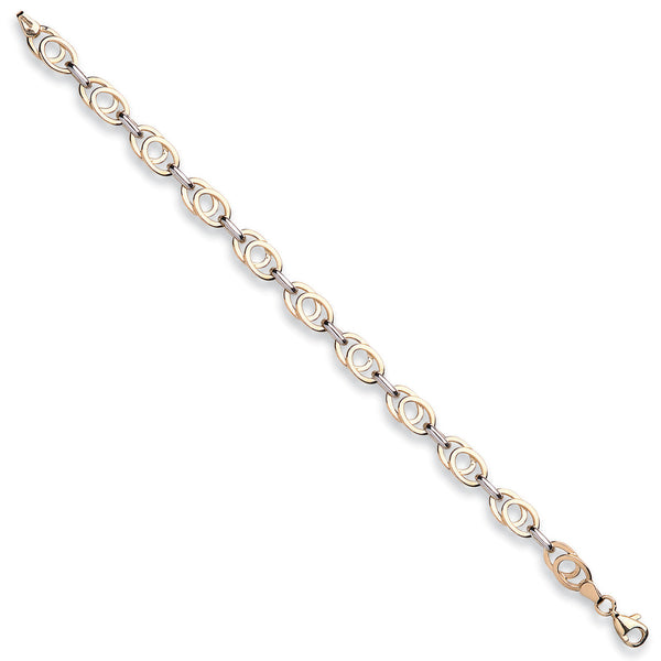 W & Yellow Gold Fancy Bracelet 4.4g