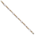 W & Yellow Gold Fancy Oval Linked Bracelet