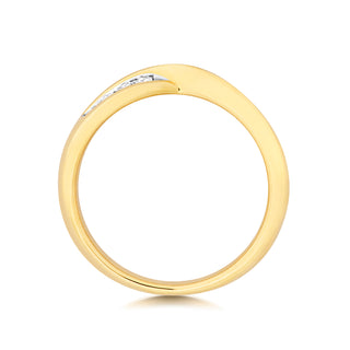 9K White Gold 0.16ct Diamond Crossover Eternity Ring