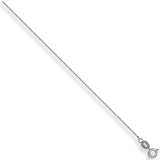 White Gold 0.8mm Diamond Cut Trace Chain 16