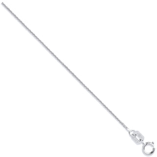 White Gold 0.8mm Spiga Chain