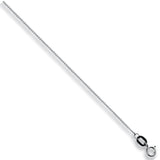 White Gold 0.8mm Traditional Classic Curb Chain