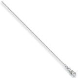 White Gold 0.9mm Box Chain 16