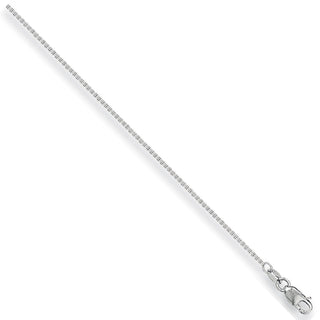 White Gold 0.9mm Box Chain 16