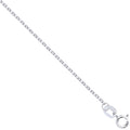 White Gold 0.9mm Diamond Cut Trace Chain