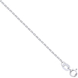 White Gold 0.9mm Diamond Cut Trace Chain