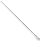White Gold 0.9mm Round Snake Chain 18