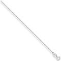 White Gold 1.2mm Diamond Cut Trace Chain