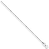 White Gold 1.2mm Diamond Cut Trace Chain