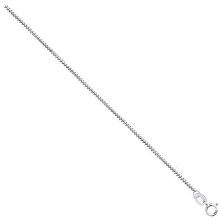 White Gold 1.2mm Traditional Classic Curb Chain 16