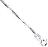 White Gold 1.2mm Traditional Classic Curb Chain