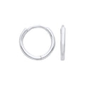 White Gold 10mm Plain Hinged Sleepers