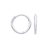 White Gold 10mm Plain Hinged Sleepers