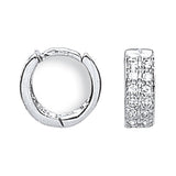 White Gold 12mm CZ Huggies