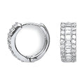 White Gold 15mm CZ Huggies