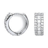 White Gold 15mm CZ Huggies