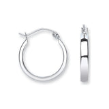 White Gold 18mm Hoop Earrings