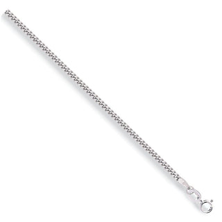 White Gold 2.0mm Traditional Classic Curb Chain 16