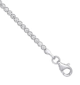White Gold 2.1mm Round CZ Ladies Tennis Bracelet