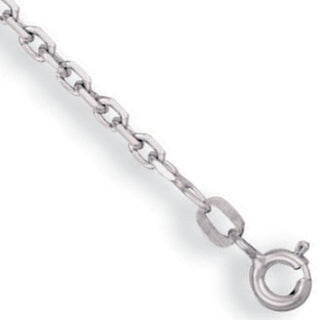 White Gold 2.2mm Diamond Cut Belcher Chain