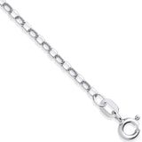 White Gold 2.2mm Hollow Diamond Cut Belcher Chain
