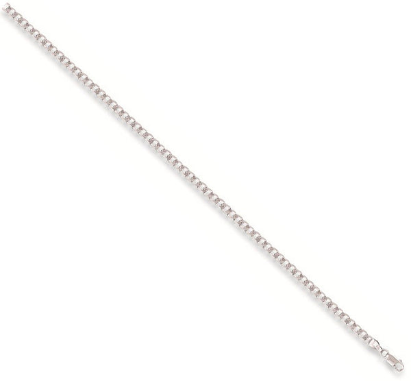 White Gold 3.0mm Curb Chain 07 2.2g