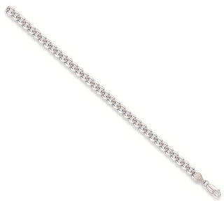 White Gold 3.7mm Curb Chain 16