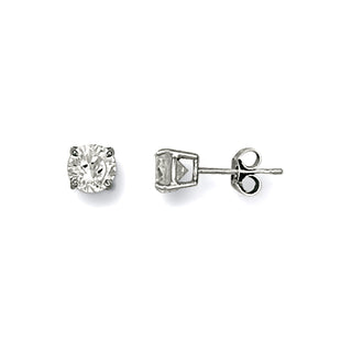 White Gold 5mm Claw Set CZ Studs