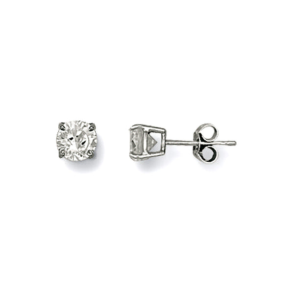 White Gold 5mm Claw Set CZ Studs